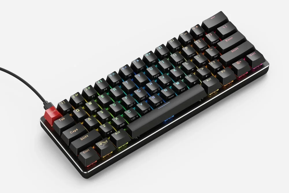 Imagem 2 de 2 do produto Teclado Gamer Glorious Gmmk, RGB, Switch Brown, Anti-ghosting, Double Shot - Preto