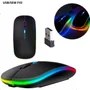 Mouse Sem Fio Recarregável Bluetooth Usb, Ergonômico Plug & Play Portátil