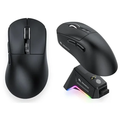 Mouse Smailwolf M6 Paw3311 12000dpi 1khz Tri-mode Preto