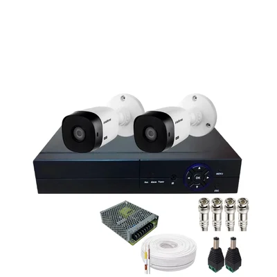 Kit 2 Câmeras Intelbras 1120b Hd Dvr De 04 Canais Alta Performance Sem Hd
