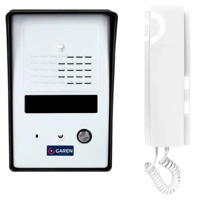 Interfone Garen Pp Branco Abs + Monofone Branco Pe02pb-g