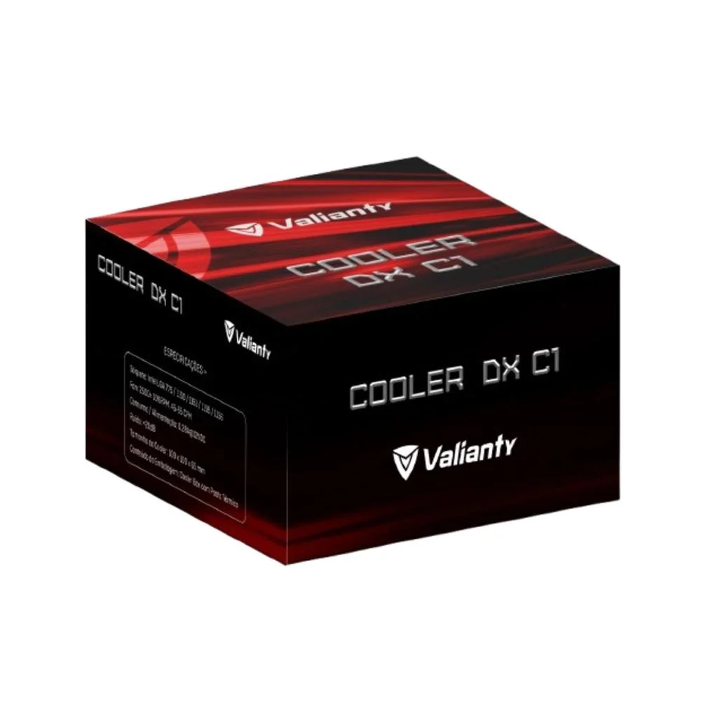 Cooler Valianty Dx C1 LGA 775/115x, Para Processadores Intel, 100 X 100, 20db 6