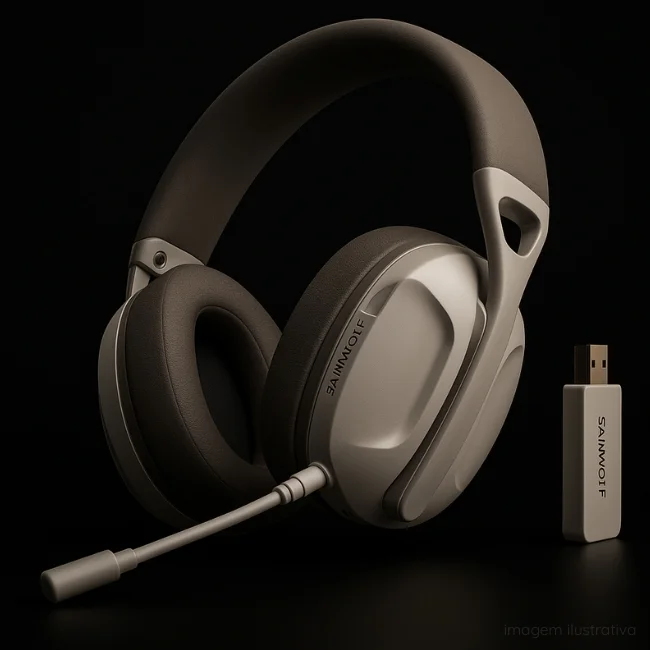Imagem 4 de 5 do produto Headset Wireless Smailwolf L80, Microfone Removível, Bluetooth, 2.4ghz