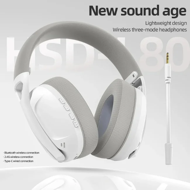 Imagem 5 de 5 do produto Headset Wireless Smailwolf L80, Microfone Removível, Bluetooth, 2.4ghz