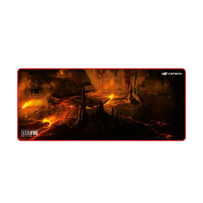 Mouse Pad Gamer Doom Fire, Speed, Extra Grande 70x30 Cm C3tech Mp-g1100 - Preto