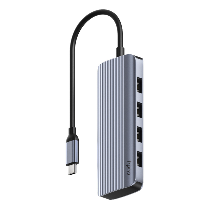 Hub Adaptador 6 Em 1 Cudy Uh500 Tipo-c Para HDMI 1.4 Usb-a + Usb-c - Uh500