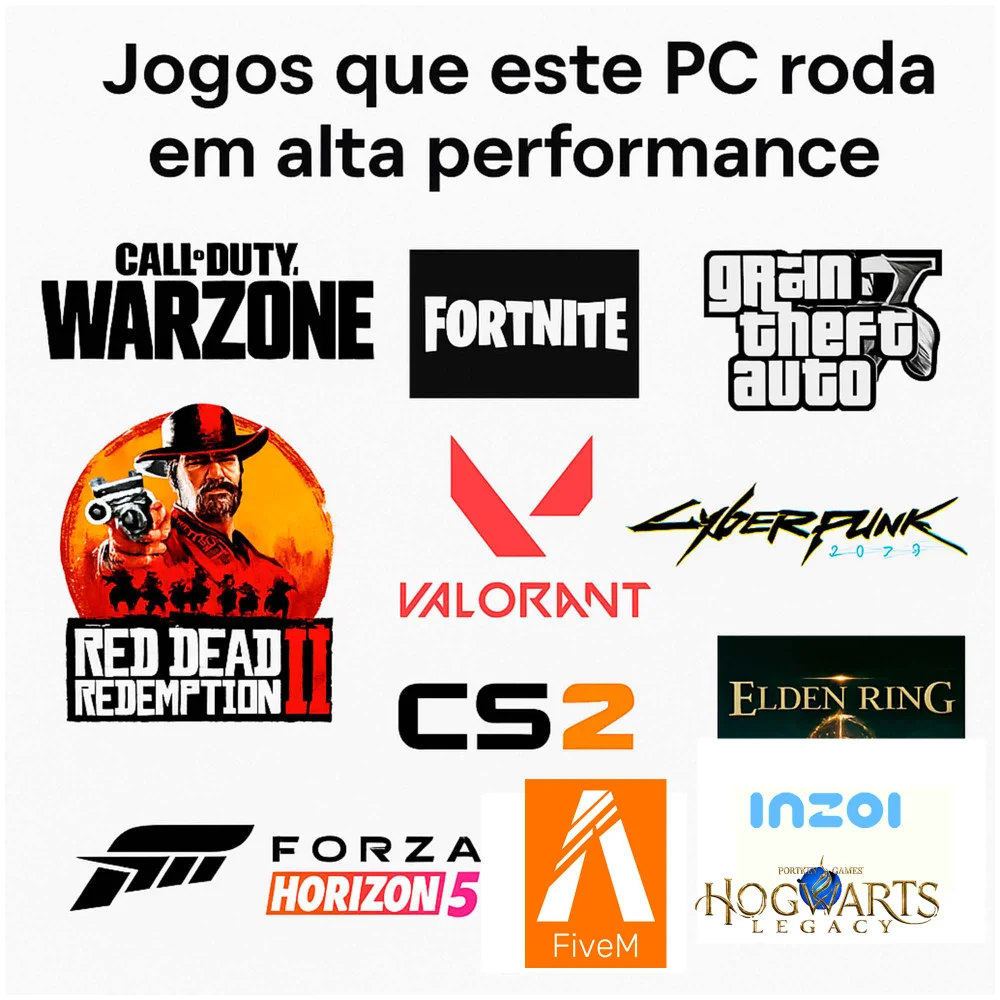 Computador PC Gamer Intel Core i9 11ª Geração 64gb Ram, Nvme 1TB, RTX 5060, Monitor 24" 165hz Curvo Com Áudio - Preto - view 3