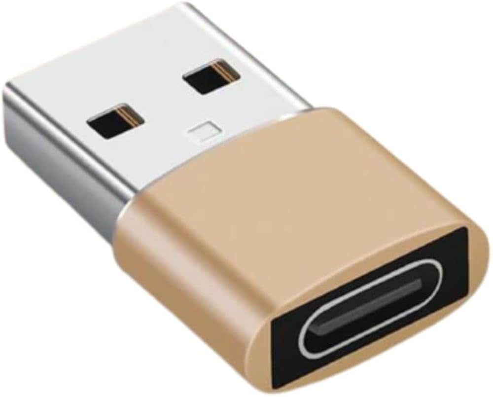 Adaptador Usb A Macho X Tipo C Fêmea - Dourado
