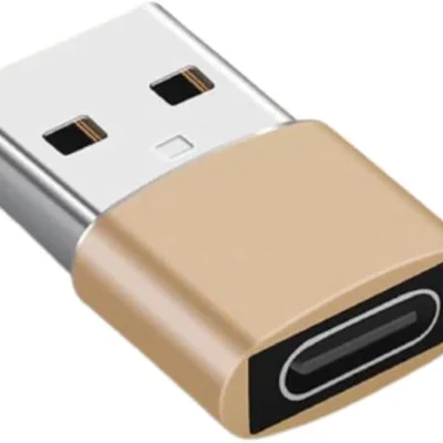 Adaptador Usb A Macho X Tipo C Fêmea - Dourado
