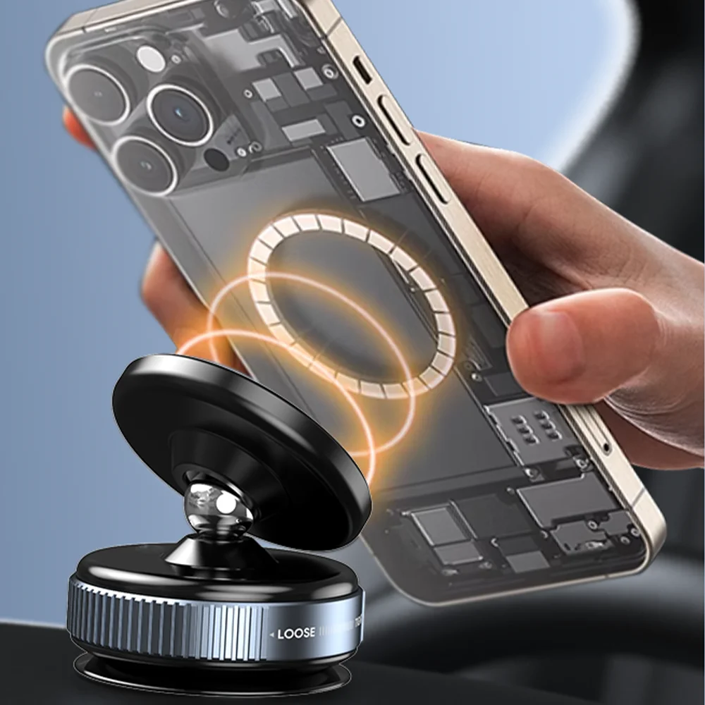 Imagem 2 de 5 do produto Suporte Veicular Fixação Por Sucção E Magnética Premium Air Dock - Hrebos