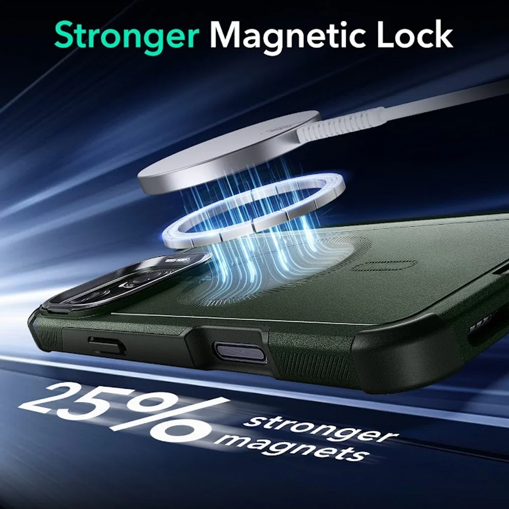 Imagem 2 de 5 do produto Esr Cyber Armor With Stash Stand Iphone 16 Pro Max Green 1a76605