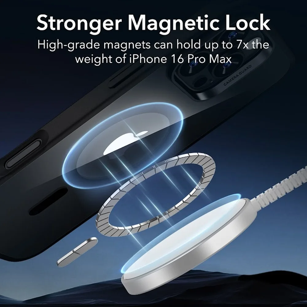 Imagem 5 de 5 do produto Esr Classic Hybrid Iphone 16 Pro Max Clear Black 1a77003