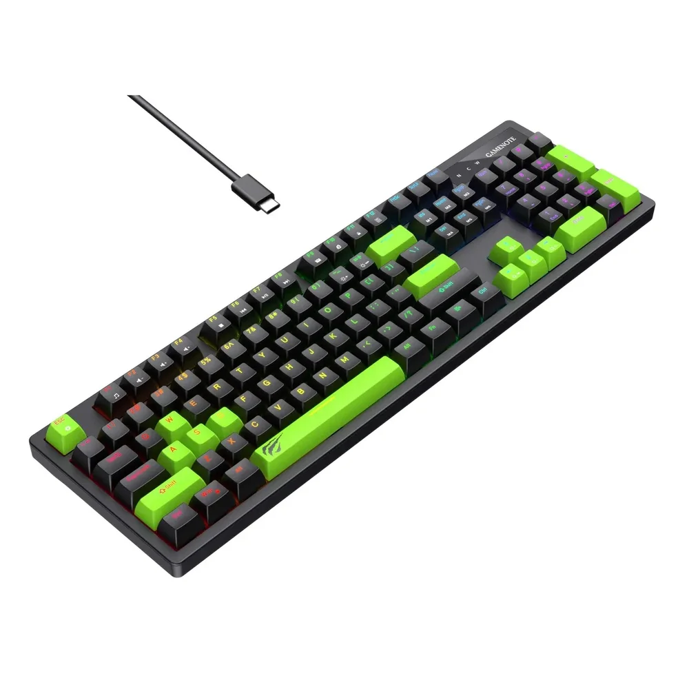 Imagem 3 de 5 do produto Teclado Gamer Mecânico Havit Kb-893l Rgb Preto Idioma Inglês Internacional
