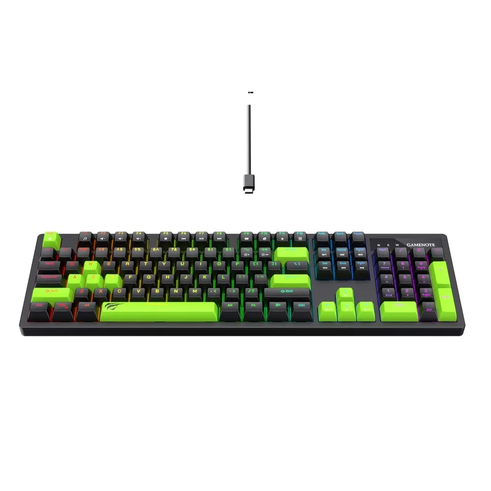Imagem 4 de 5 do produto Teclado Gamer Mecânico Havit Kb-893l Rgb Preto Idioma Inglês Internacional