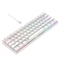 Teclado mecânico gamer Havit KB903l - Tamanho 60% Usb C Switch vermelho e branco Idioma inglês EUA