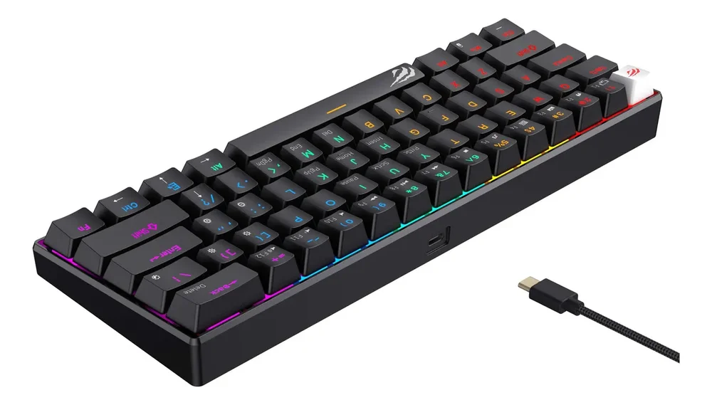 Teclado Alfanumerico De Ate 114 Teclas - Preto - Havit - Kb903l. Teclado Alfanumerico De Ate 114 Teclas - Preto - Havit - Kb903l.
