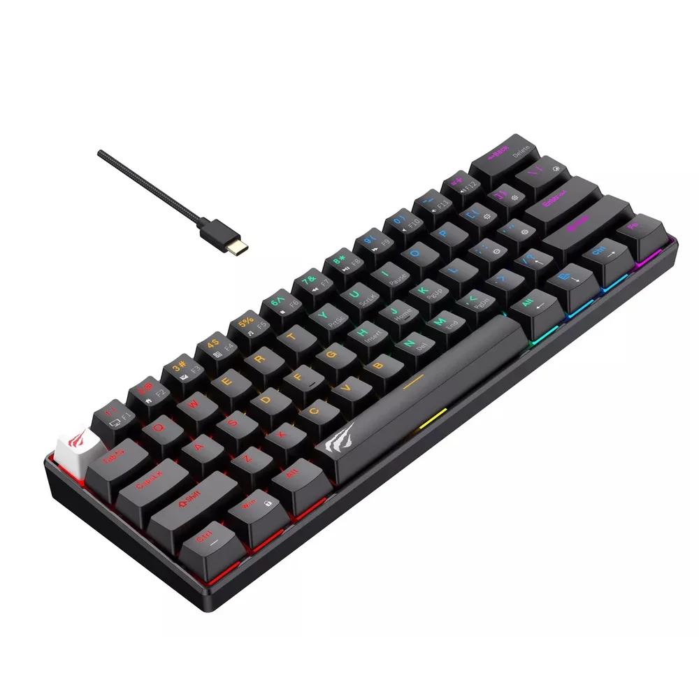 Teclado Alfanumerico De Ate 114 Teclas - Preto - Havit - Kb903l. Teclado Alfanumerico De Ate 114 Teclas - Preto - Havit - Kb903l.