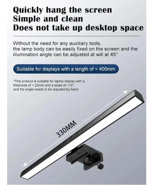 Imagem 2 de 5 do produto Luminária LED Para monitor E notebooks Iluminação Regulável