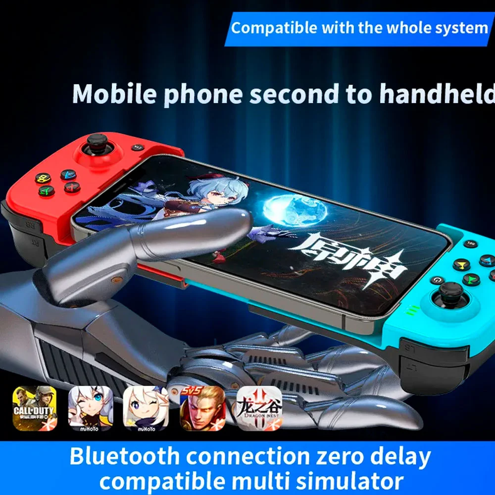 Imagem 4 de 5 do produto Controle De Jogos Ajustável Bluetooth Compativel Com Celular Ios E Android Recarregavel