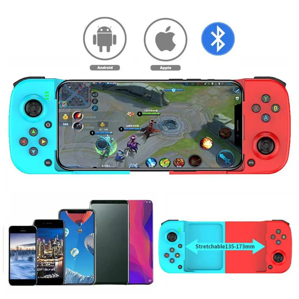 Imagem 5 de 5 do produto Controle De Jogos Ajustável Bluetooth Compativel Com Celular Ios E Android Recarregavel
