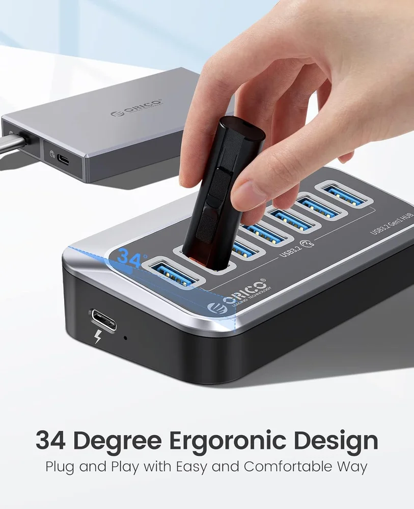 Imagem 5 de 5 do produto Hub Orico De 7 Portas Usb 3.2 Gen1