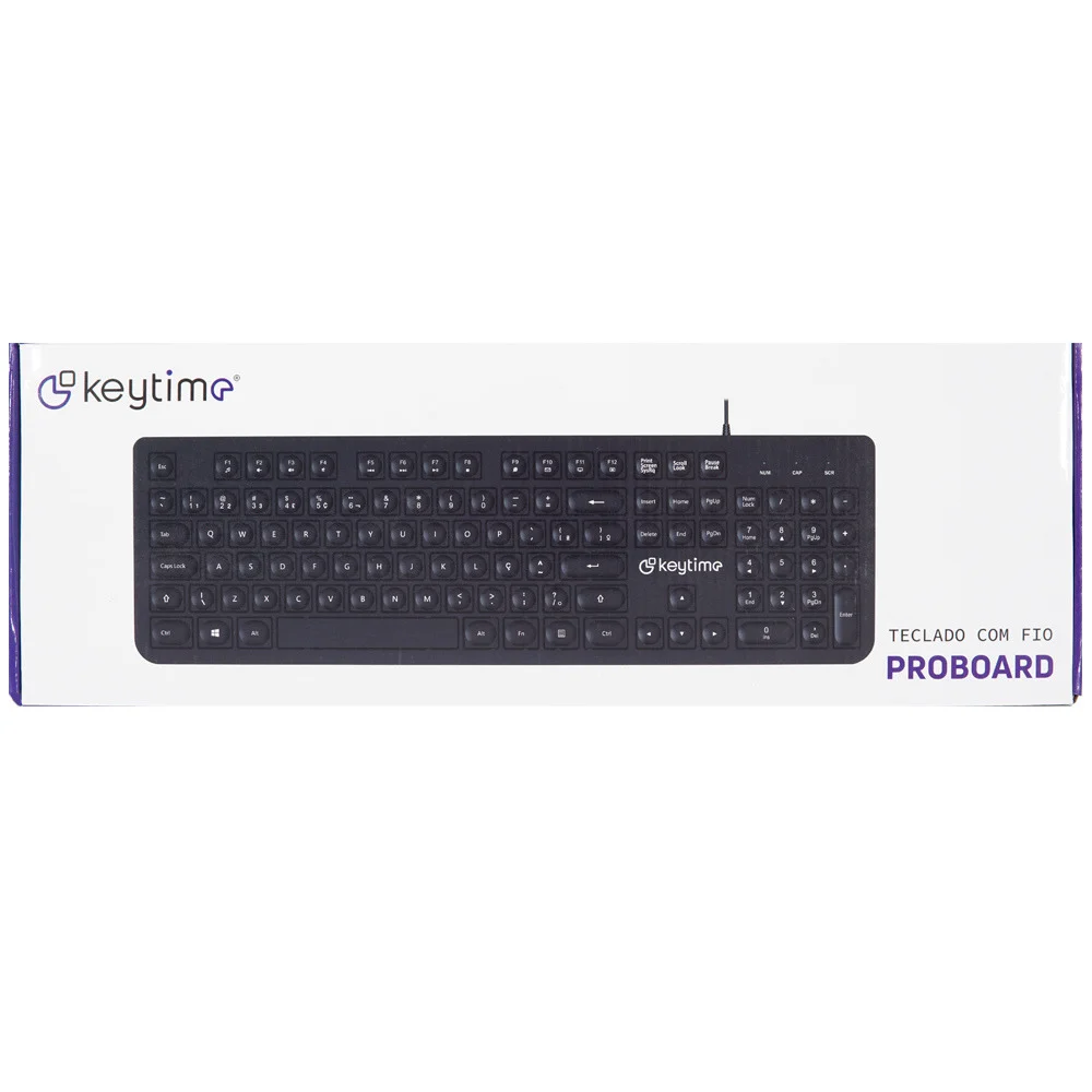 Imagem 4 de 5 do produto Teclado Keytime Office Proboard Usb2.0 Abnt2 Preto