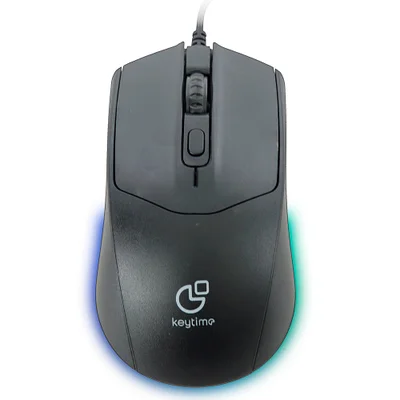 Mouse Keytime Office Vanguard 4 Botões C/fio 2400dpi RGB Preto