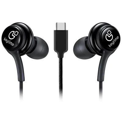 Fone De Ouvido Keytime Soundwave Usb Tipo C C/ Mic Preto