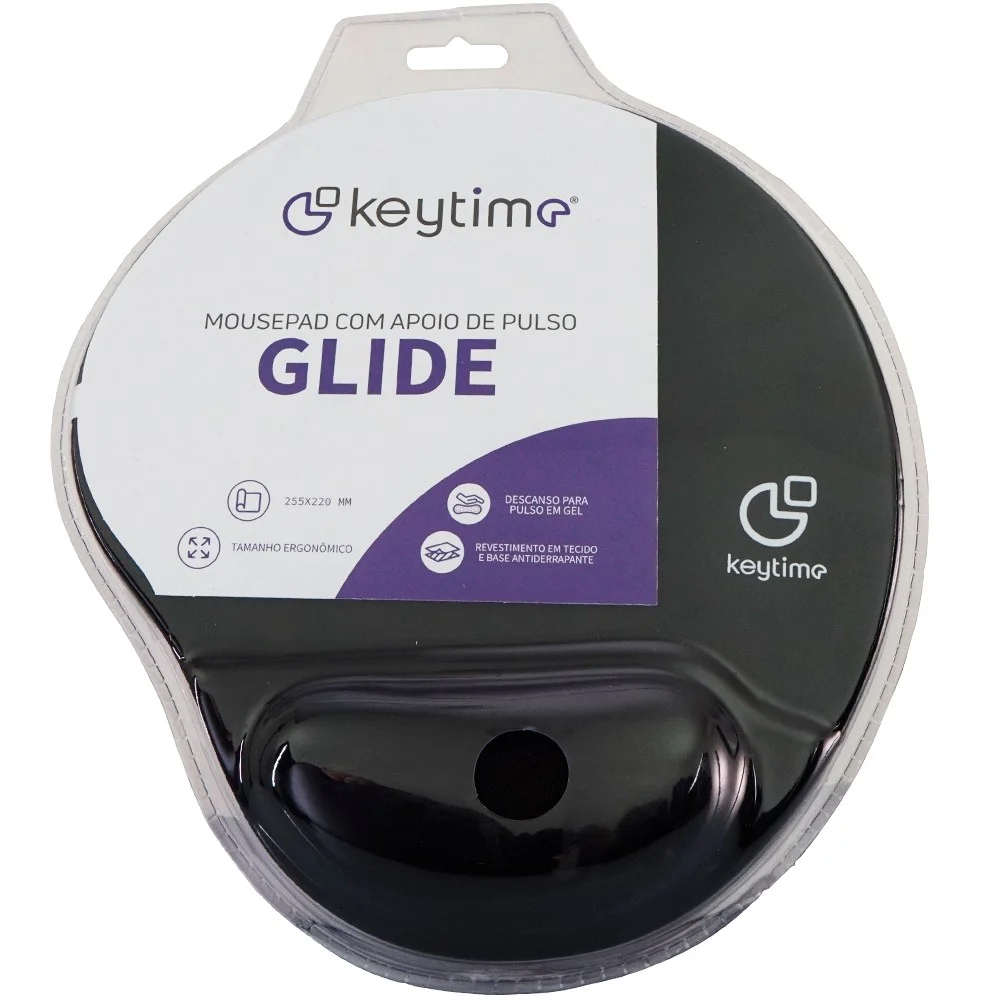 Imagem 3 de 4 do produto Mousepad Keytime Glide C/ Apoio De Pulso 255x220mm Preto