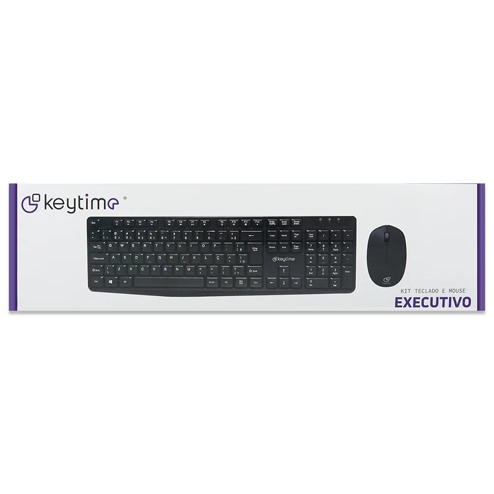Imagem 3 de 4 do produto Kit Teclado E Mouse Keytime Office Executivo - Kyt00013