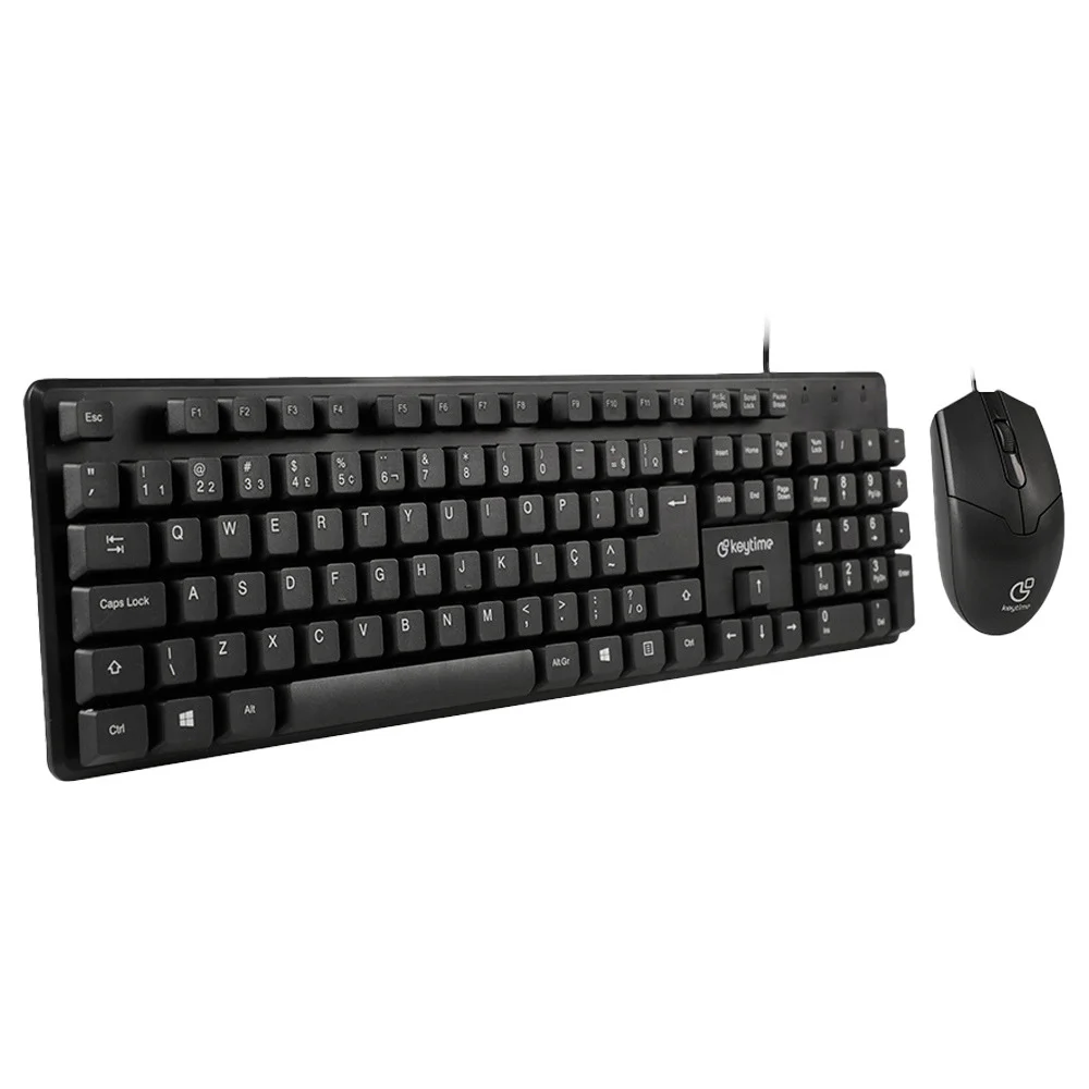 Imagem 2 de 5 do produto Kit Teclado E Mouse Keytime Office Minimal C/fio Kyt00015