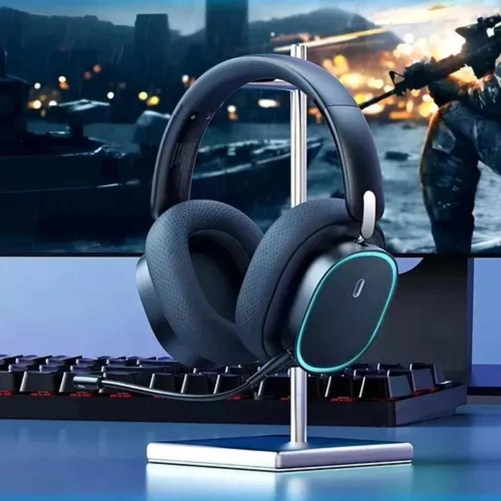 Imagem 4 de 5 do produto Headset Baseus Gh02 Conexão 2.4g E Bluetooth 5.3 Gamer LED Cor Preto