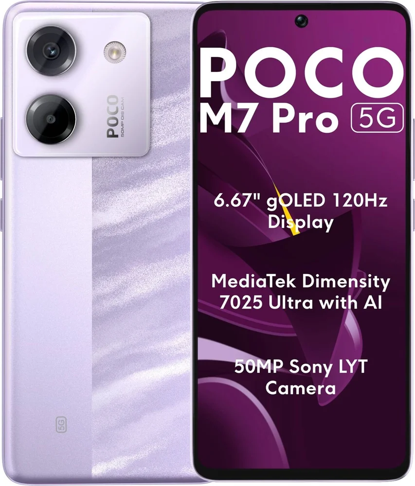 POCO M7 Pro 5G パープル 本体 Smartphone Xiaomi Poco M7 Pro 5g PURPLE 256gb 8gb Ram Dual Sim