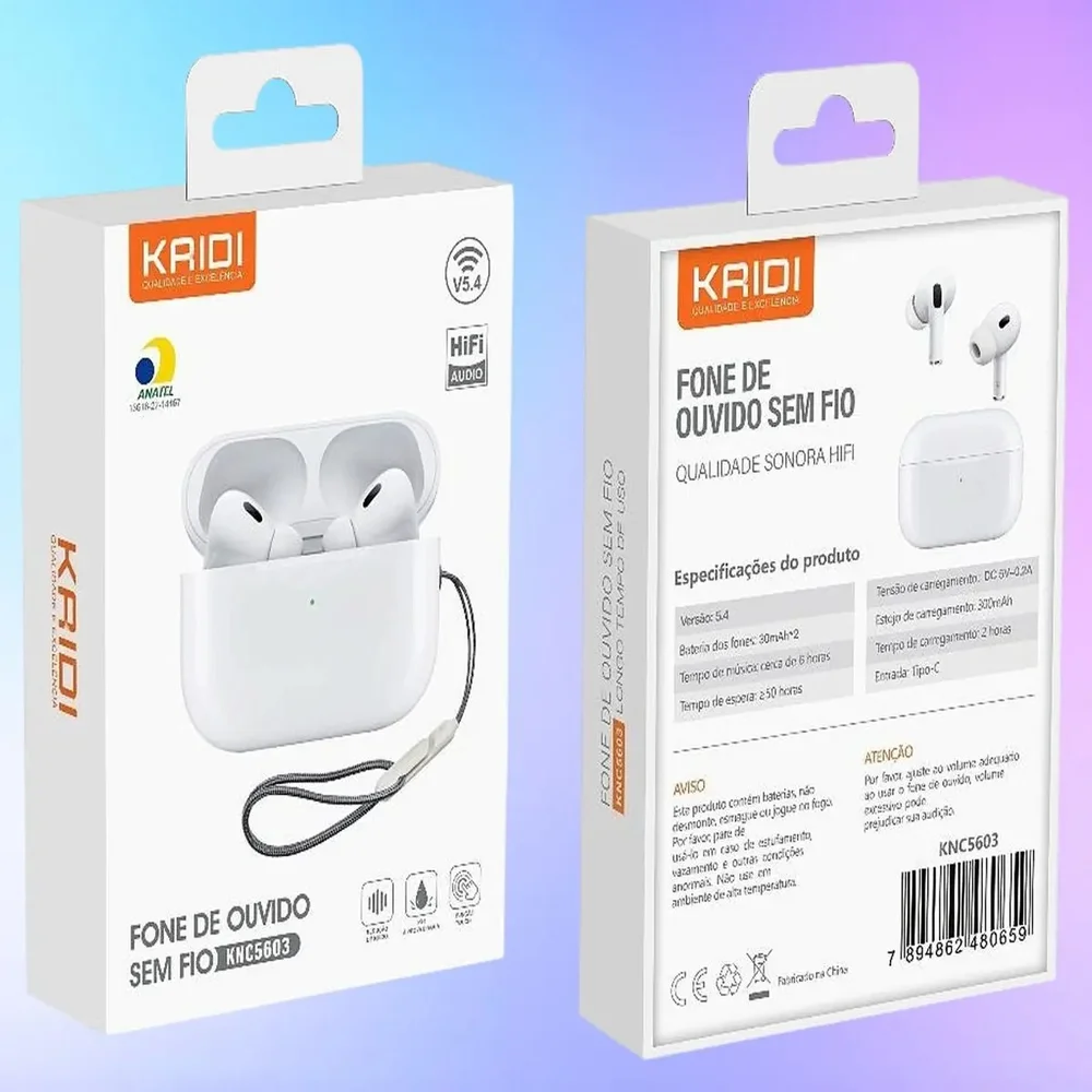 Imagem 5 de 5 do produto Fone Kaidi Knc-5603 Novo Bluetooth 5.4 5603 Bateria Longa 792 771 794 5602