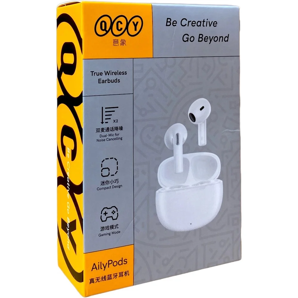 Imagem 4 de 5 do produto Fone De Ouvido Qcy Alypods T20 Bluetooth 5.3 Cancelamento Ruídos Enc Game T 20 Cor:branco