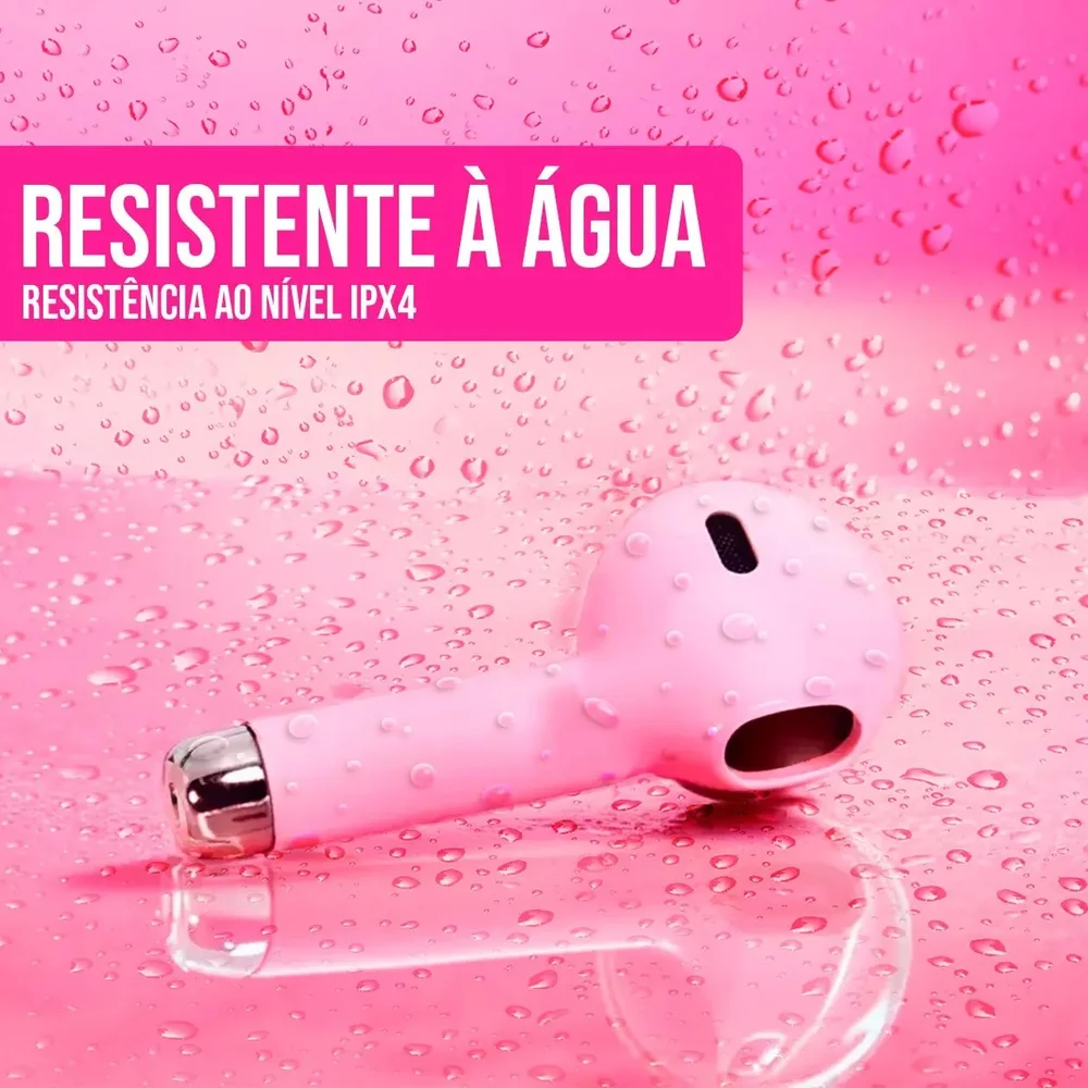 Imagem 3 de 5 do produto Fone Kaidi  771 Bluetooth 5.1 Kd-771 Tws Touch 2025 772 5603 5602 Cor:rosa