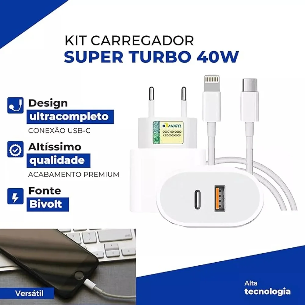 Imagem 3 de 5 do produto Carregador De Parede Super Rápido Com Dupla Entrada Usb E Power Direct
