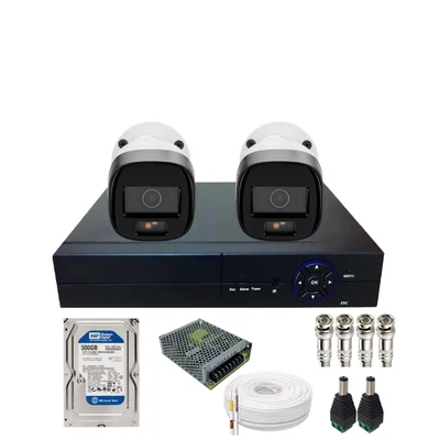 Kit 2 Câmeras Vhd 1220b Colorvu Intelbras, Dvr Alta Performance 4ch C/hd