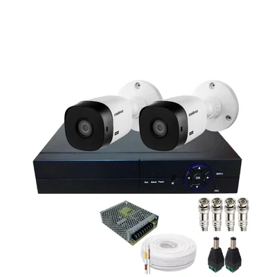 Kit 2 Câmera Full Hd 1220b Intelbras Dvr 04ch Alta Performance Sem Hd Incluso