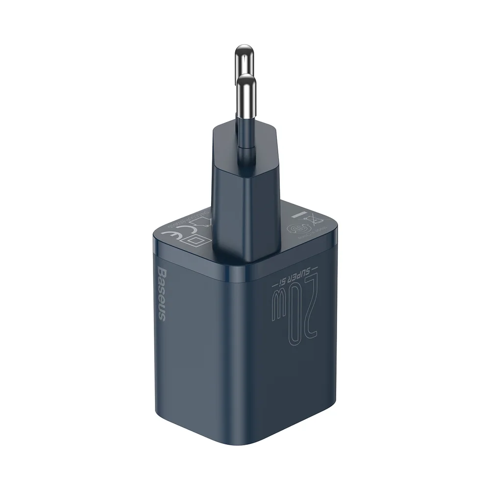 Imagem 2 de 5 do produto Carregador De Parede Rápido Tipo C Baseus Super Si Qc 20w - Azul