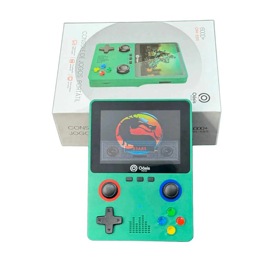 Imagem 5 de 5 do produto Console Mini Video Game Portatil Retro 6.000 Jogos Hd Oih-5911 Oasis 3.5'' Oih-5911 - Oásis