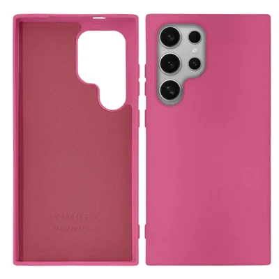 Capa Aveludada Para Samsung Galaxy S24 Ultra Rosa