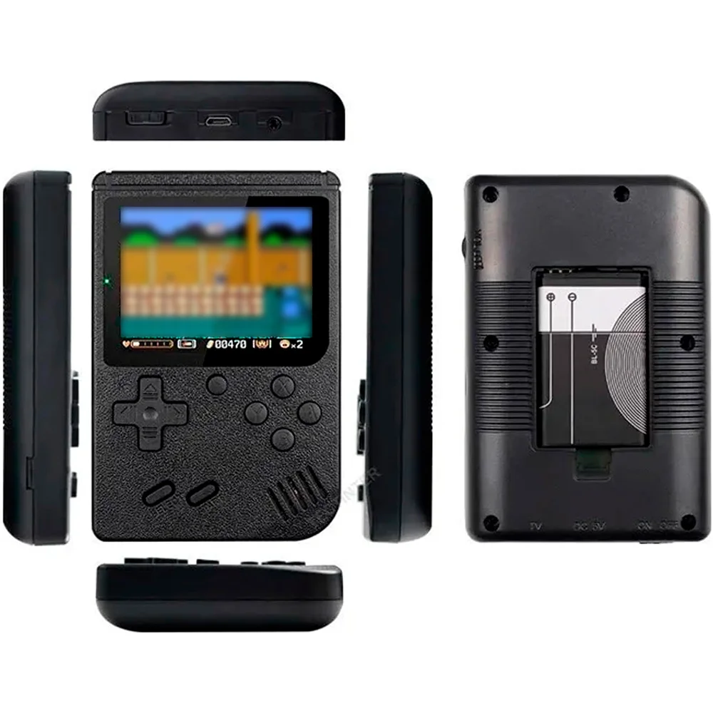 Imagem 2 de 5 do produto Console De Jogo Portátil  Mini Jogador Retrô Com 400 Jogos Fc Clássicos, Console Portátil De Tela De 3,0 " Para Tv E Dois Jogadores Para Crianças Adultos