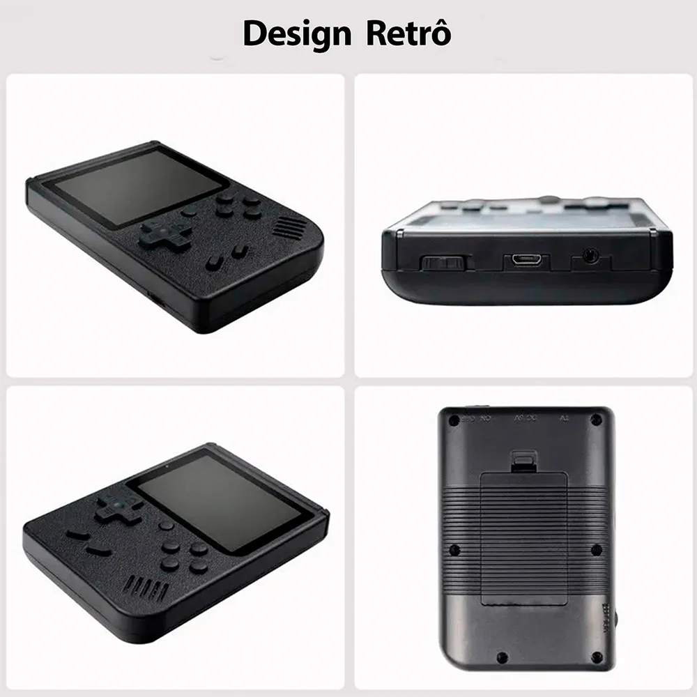 Imagem 3 de 5 do produto Console De Jogo Portátil  Mini Jogador Retrô Com 400 Jogos Fc Clássicos, Console Portátil De Tela De 3,0 " Para Tv E Dois Jogadores Para Crianças Adultos