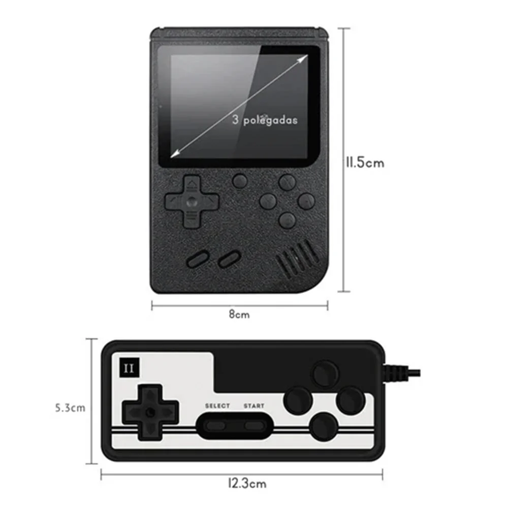 Imagem 5 de 5 do produto Console De Jogo Portátil  Mini Jogador Retrô Com 400 Jogos Fc Clássicos, Console Portátil De Tela De 3,0 " Para Tv E Dois Jogadores Para Crianças Adultos