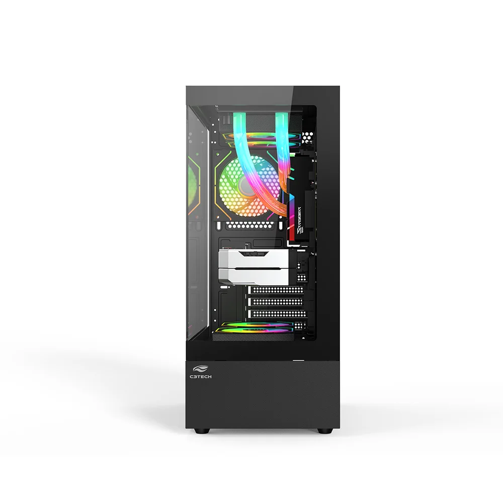 Imagem 4 de 5 do produto Gabinete Gaming C3tech Aquarius Com Vidro Temperado Sem Fonte - Mt-g860bk