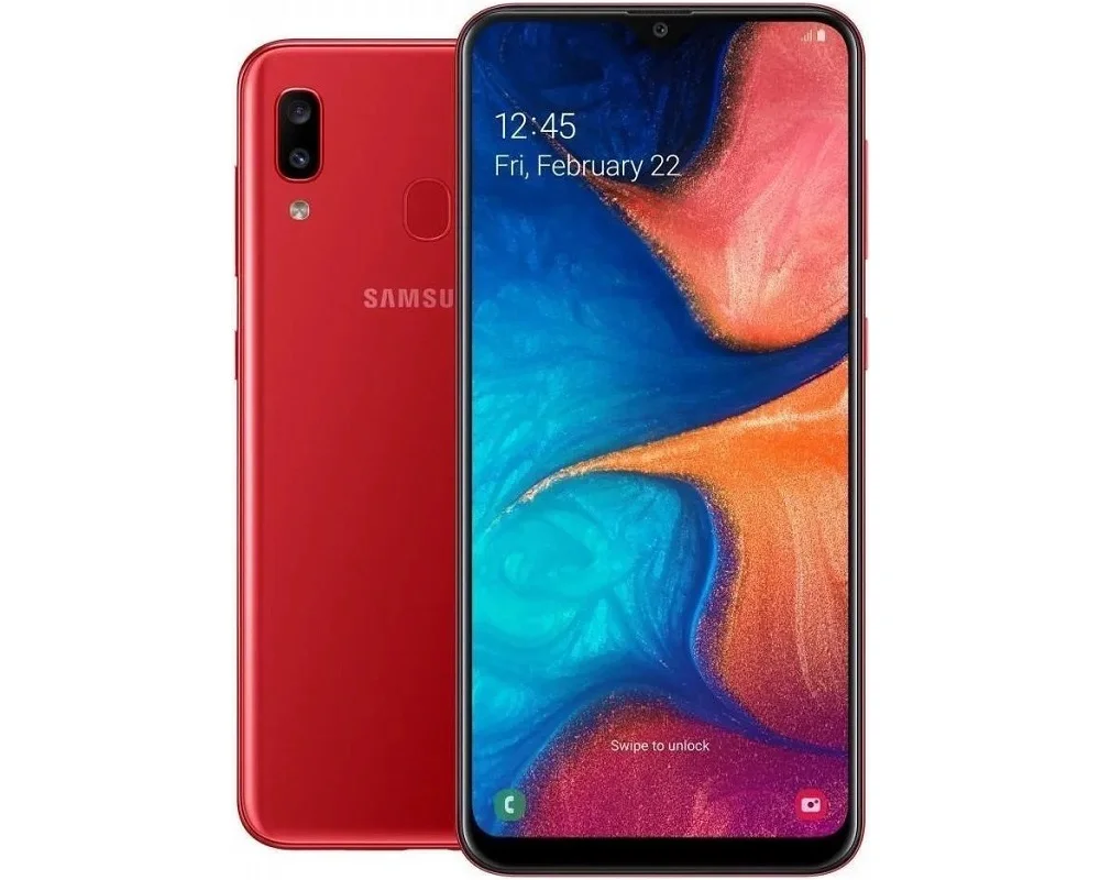 Galaxy A20 auスマートフォン 本体 レッド Smartphone Samsung Galaxy A20 Tela Infinita de 6,4