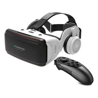 Óculos Vr Realidade Virtual 3d Com Fone De Ouvido E Controle, Óculos Universais De Realidade Virtual Compatível Com Fones De Ouvido Vr De 4,7 A 6 "