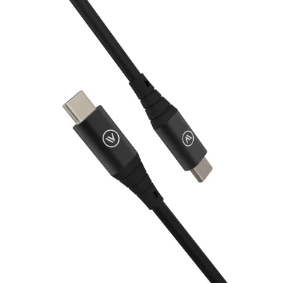 Cabo Premium Usb-c Para Usb-c Em Tpe Preto Hard Cable Iwill