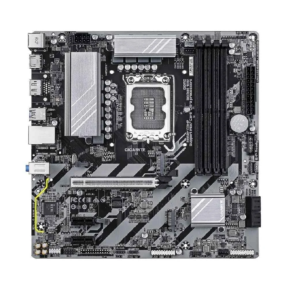 Placa Mãe Gigabyte B860m D3hp LGA  1851 4xDDR5 Chipset Intel B860 Matx 7